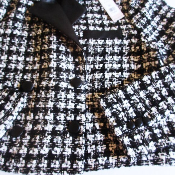 BCBGeneration Double Breasted Blazer Faux Leather Trim Jacket MEDIUM $148 - Picture 8 of 13